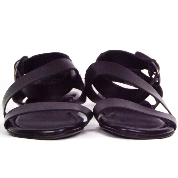 FRANCO SARTO size7M GUSTAR black flat-heel sandals leather uppers bal. synth. - Picture 7 of 16